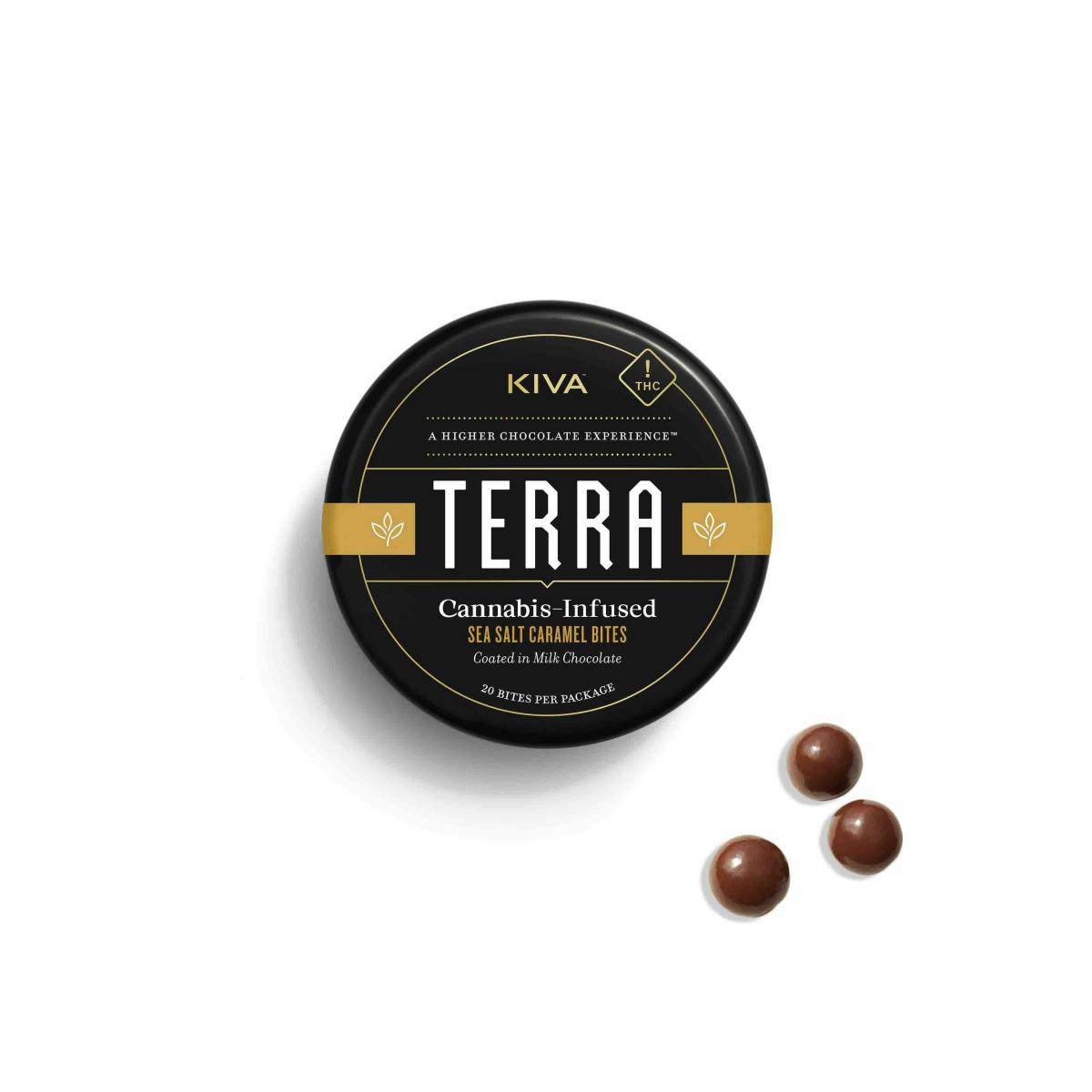 Kiva Terra Sea Salt Caramel Ice Hash Chocolate Bites 20pk Lorain, OH