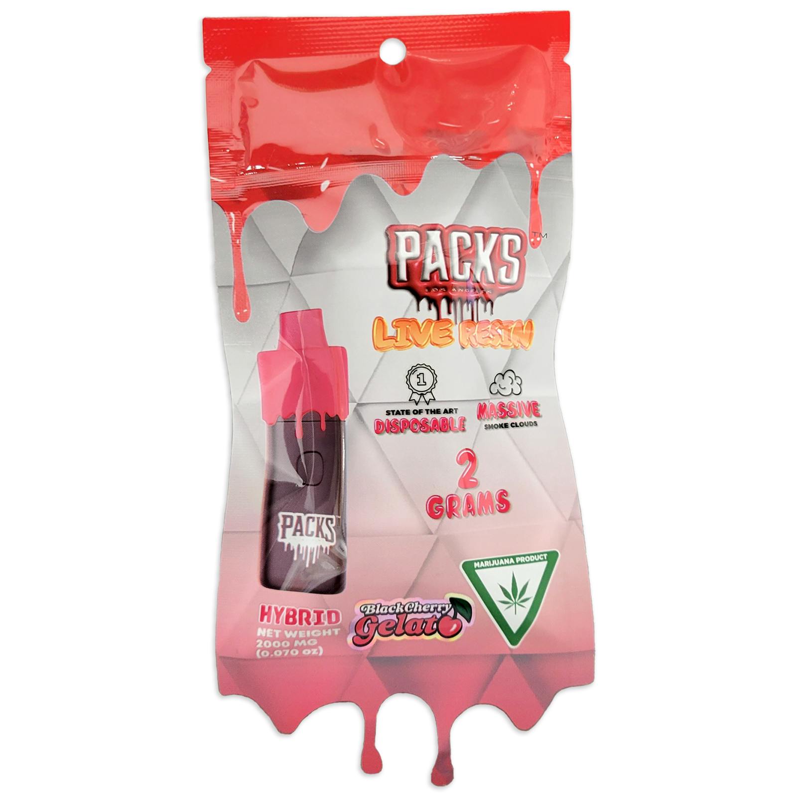 New Standard Packwoods Black Cherry Gelato Live Resin Disposable