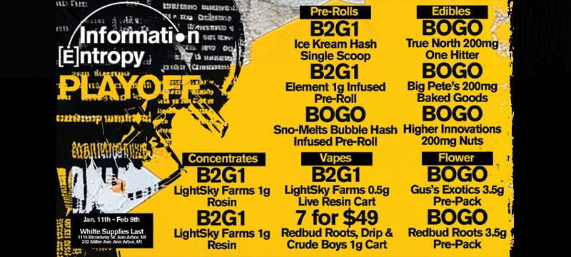 Information Entropy (Broadway) Hours &amp; Info - Ann Arbor MI | Dutchie