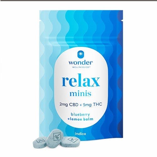Wonder 52 THCCBD Relax Blueberry Mini Troche5mg 40pk200mg