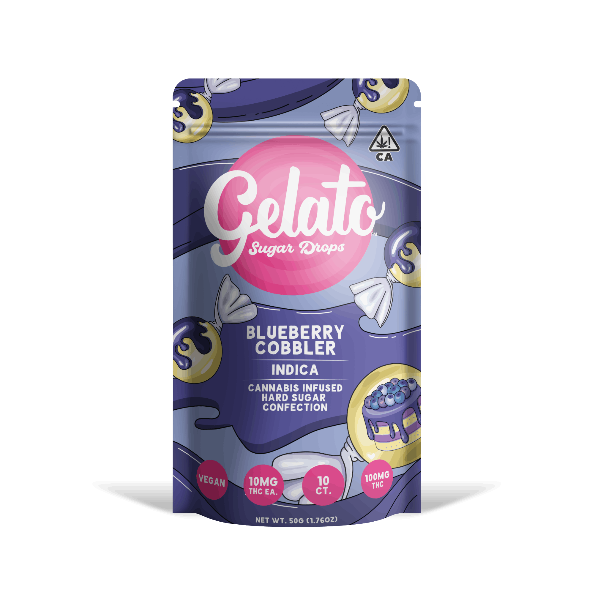 Buy Gelato BLUEBERRY COBBLER GELATO 10MG SUGAR DROP HARD CANDY