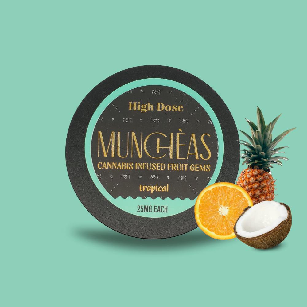 Muncheas by Green Gold Group High Dose Tropical Fruit Gems Green Gold