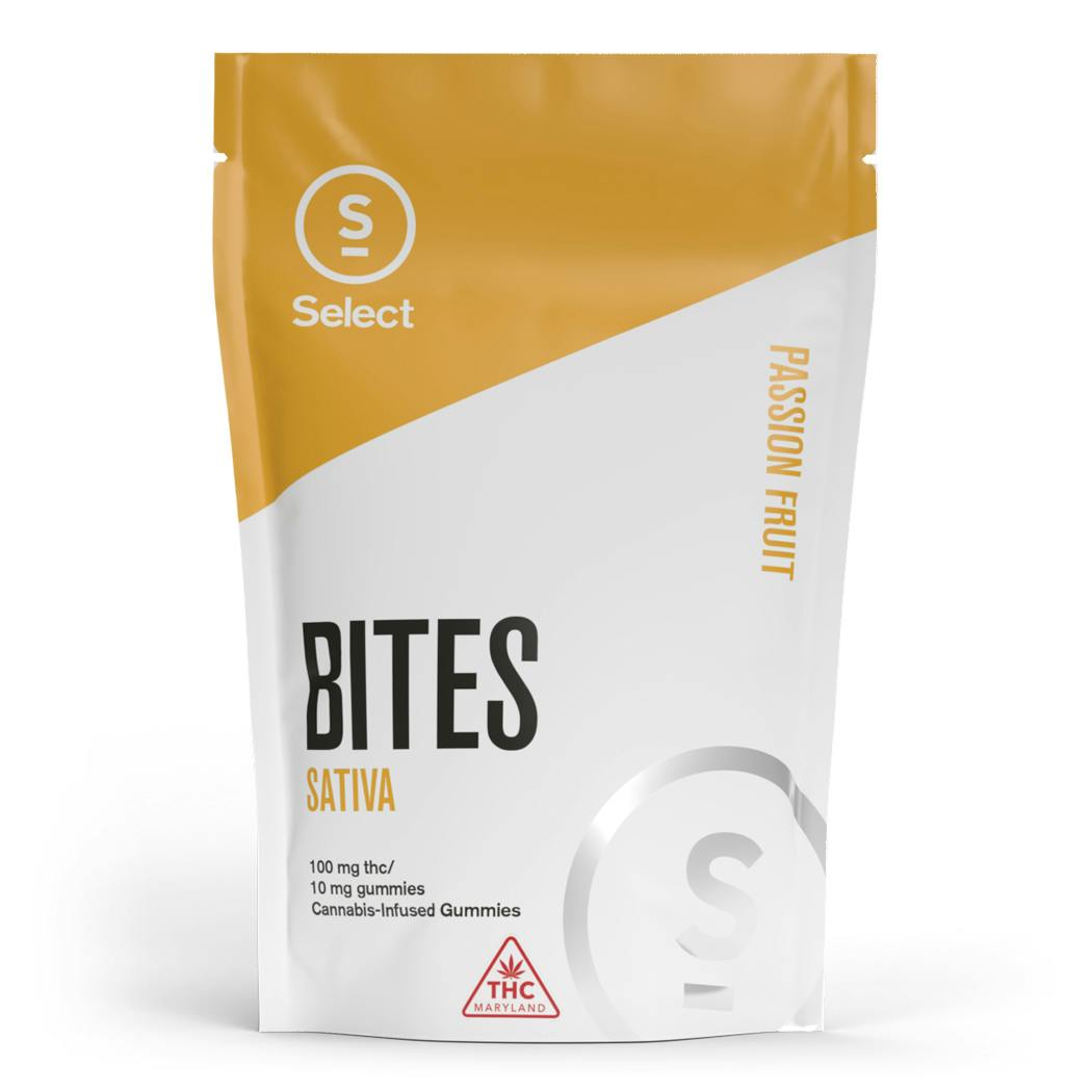 Select Passion Fruit Sativa Classic Bites 10Pk 100mg
