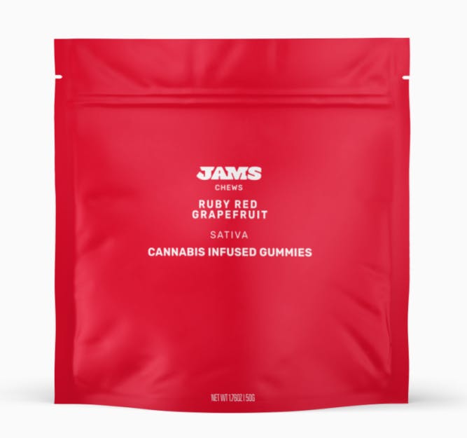 JAMS Ruby Red Grapefruit Classic Gummies 100mg 10pk