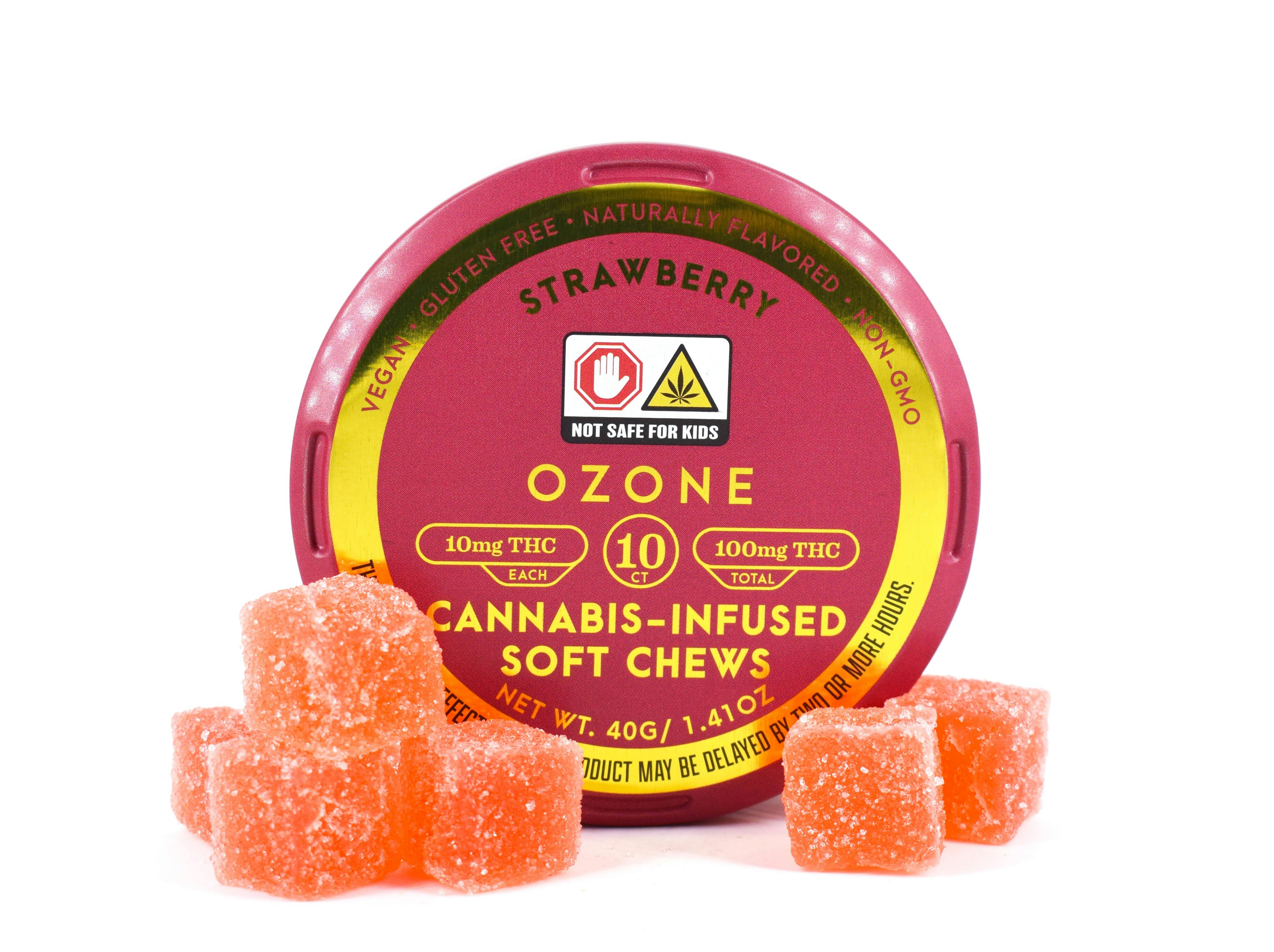 Ozone Strawberry Soft Chews [10pk] (100mg)