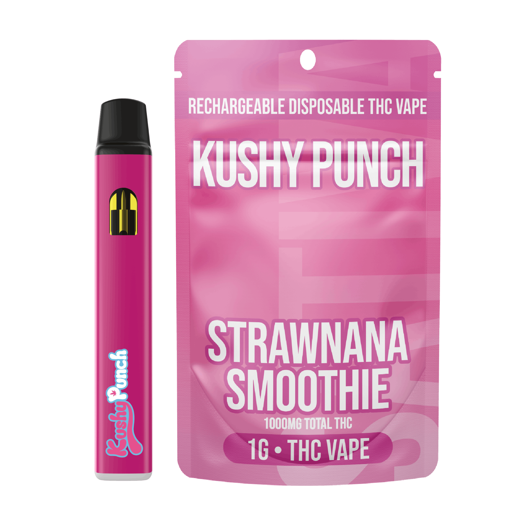 Kushy Punch Strawnana Smoothie 1G Disposable Vape Greenery Spot