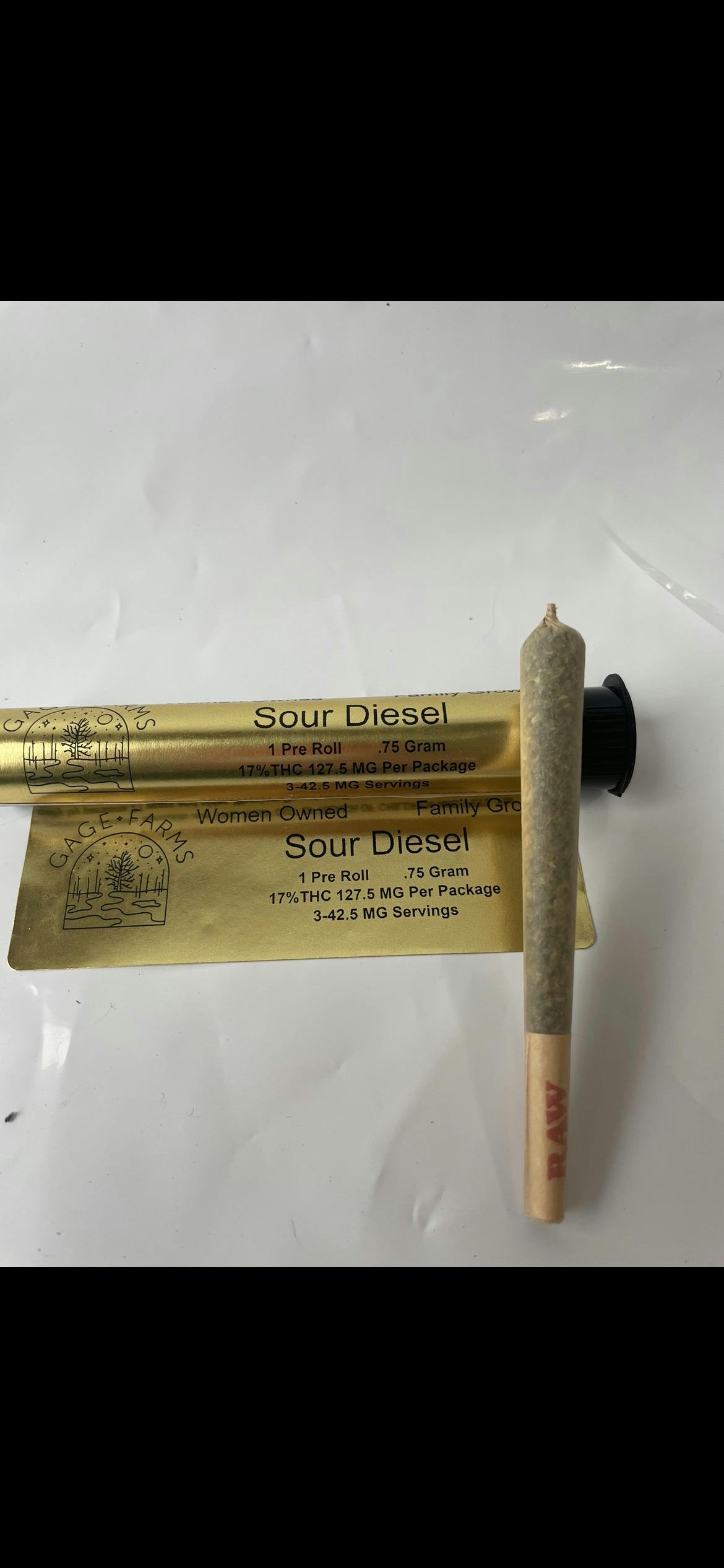 Gage Farms Sour Diesel PreRoll .75g Sacred Bloom Cannabis