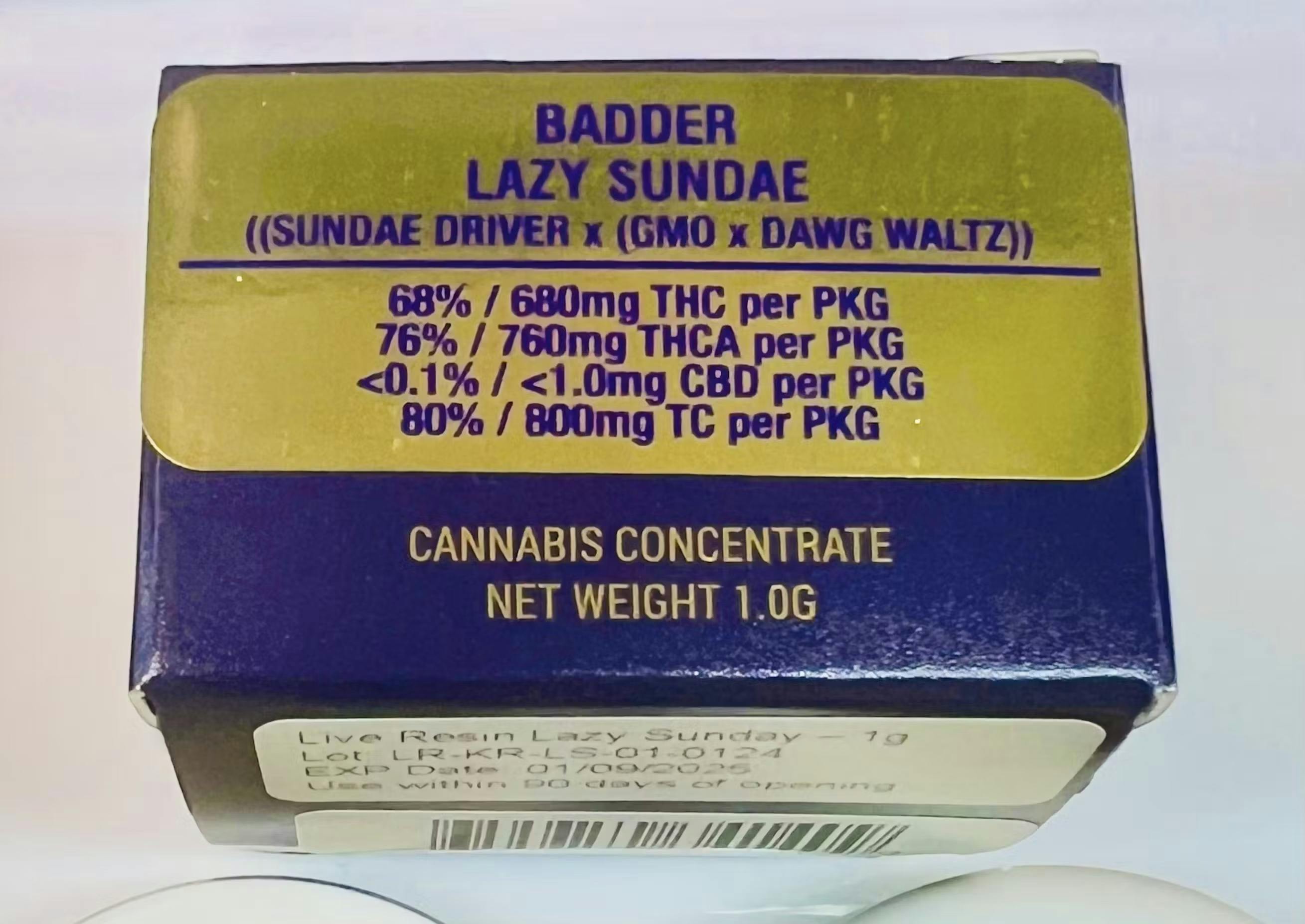 KINGSROAD Kings Road Lazy Sundae badder, 1g Bronx Joint NY Dispensary