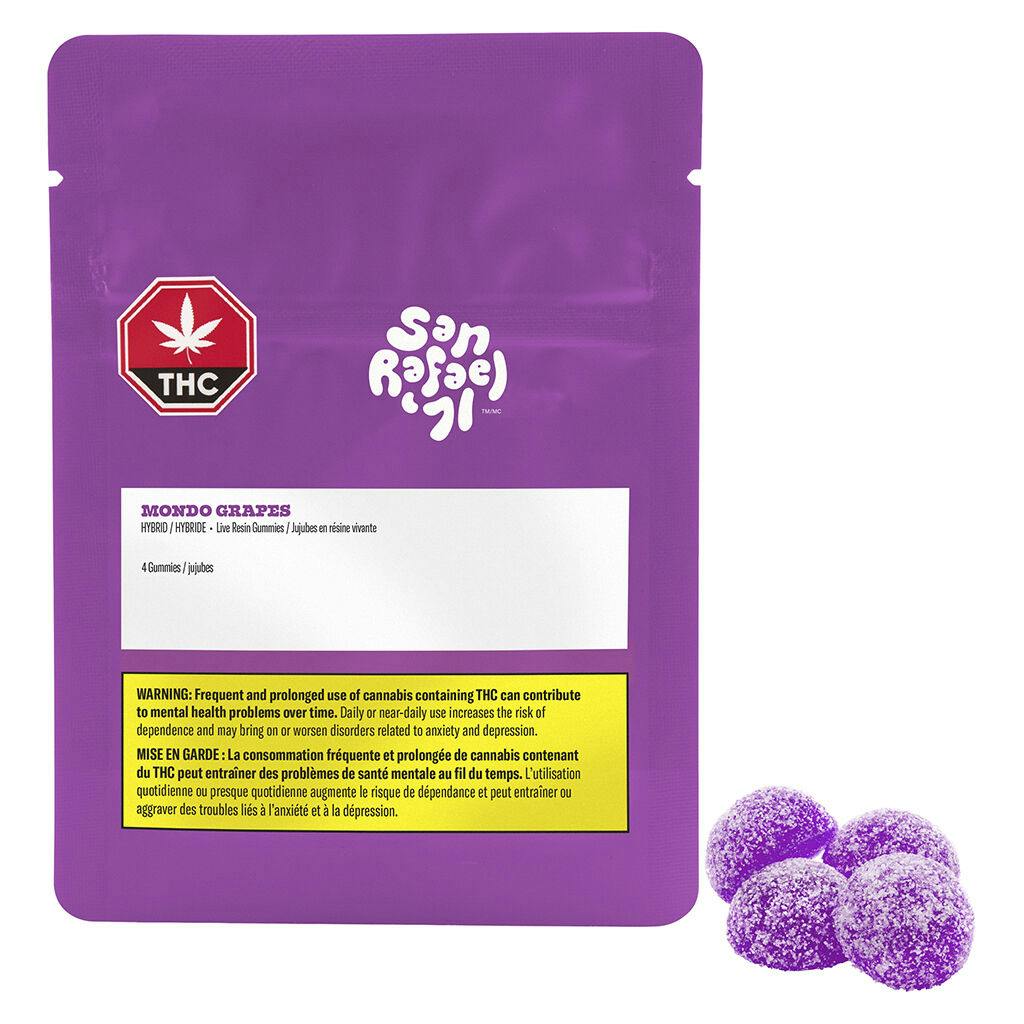 San Rafael '71 Mondo Grapes Live Resin Soft Chews 4 Pack