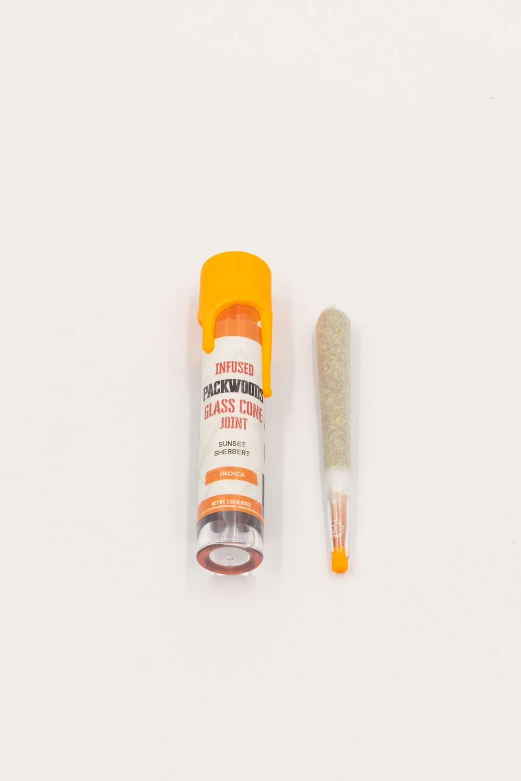 SUNSET SHERBERT Packs Glones Infused Glass Cone Joint 1.5G