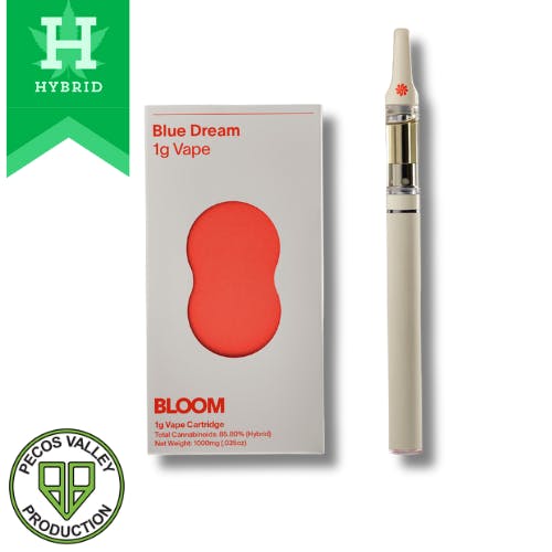 Blue Dream Hybrid 510 Distillate Cart by Bloom • Pecos Valley Production