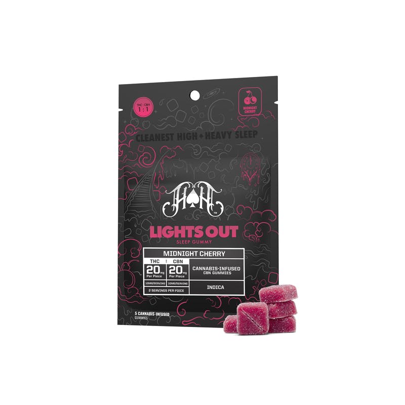 Midnight Cherry Lights Out Sleep Gummies 10 Pack 100mg