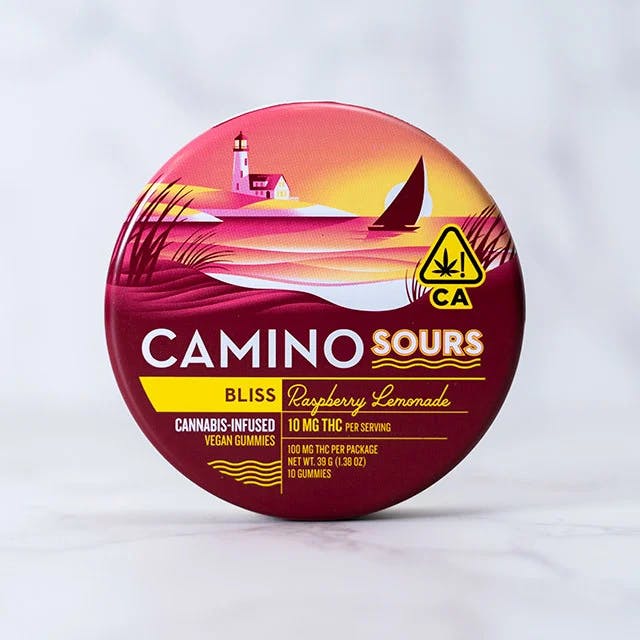 Camino Sours Raspberry Lemonade 100mg 10pc Gummy Cookies Hayward