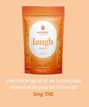 Wonder Laugh Tangerine Gummies 100mg