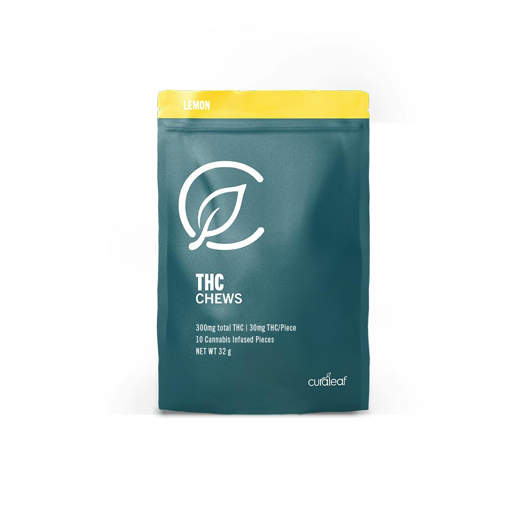 Lemon High Dose CuraChews 300mg THC (30mg THC per Chew)