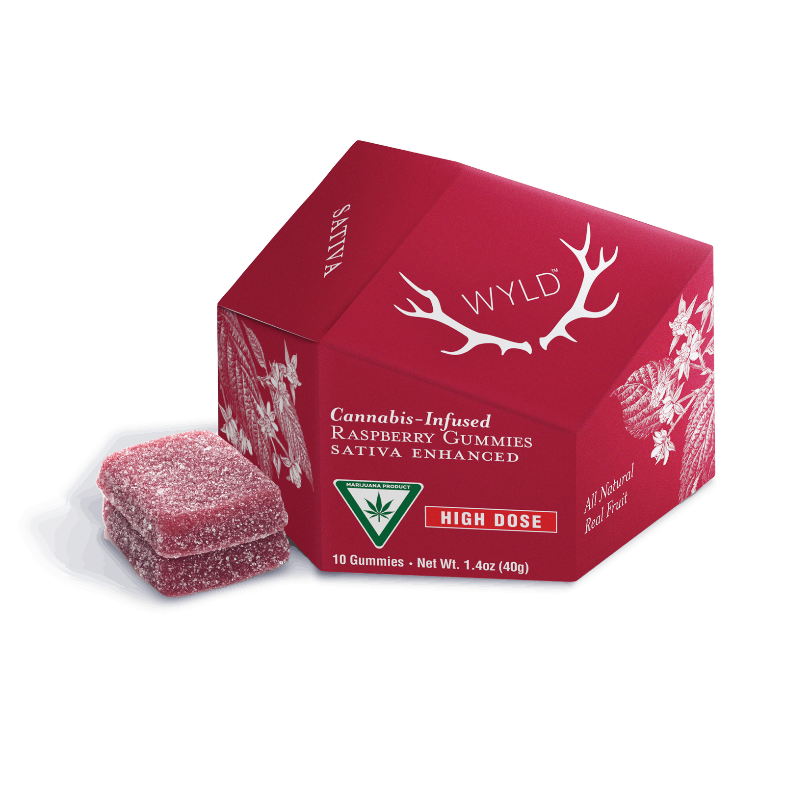 High Dose Raspberry Sativa Enhanced Gummies North Coast Provisions