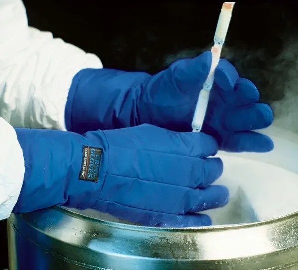 Cryogenic glove (cryoglove) waterresistant 5fingers, length 38 cm