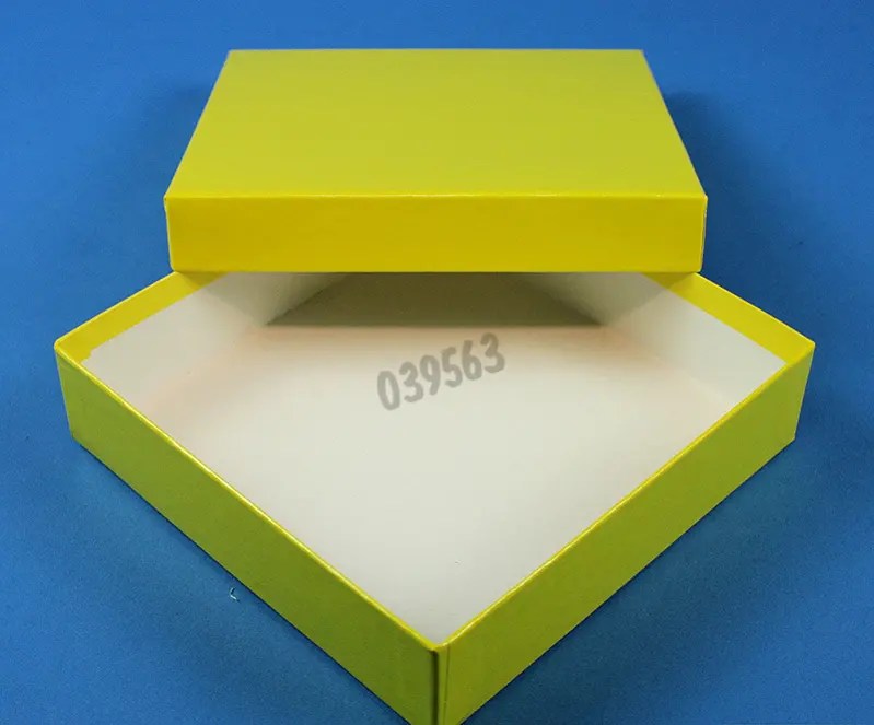 Plasticcoated cardboard cryobox Yellow for PCR microtubes 0.2 ml