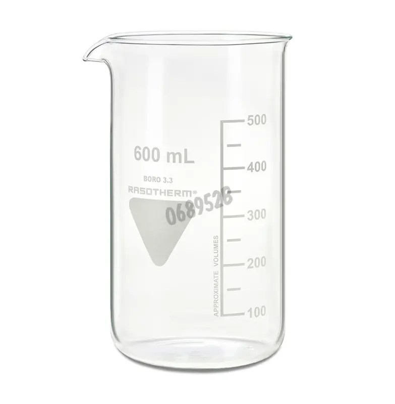 Bécher gradué 600 ml en verre borosilicaté forme haute Matériel de