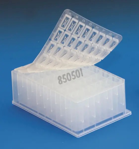 Riplate® Platte; quadratischer Boden 48 Wells Volumen total 5 ml