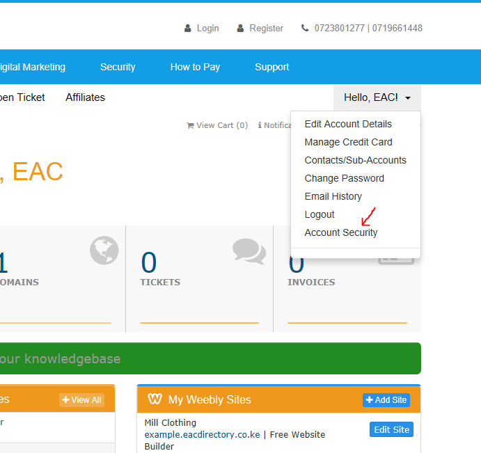 Enable 2 Factor Authentication Knowledgebase EAC directory