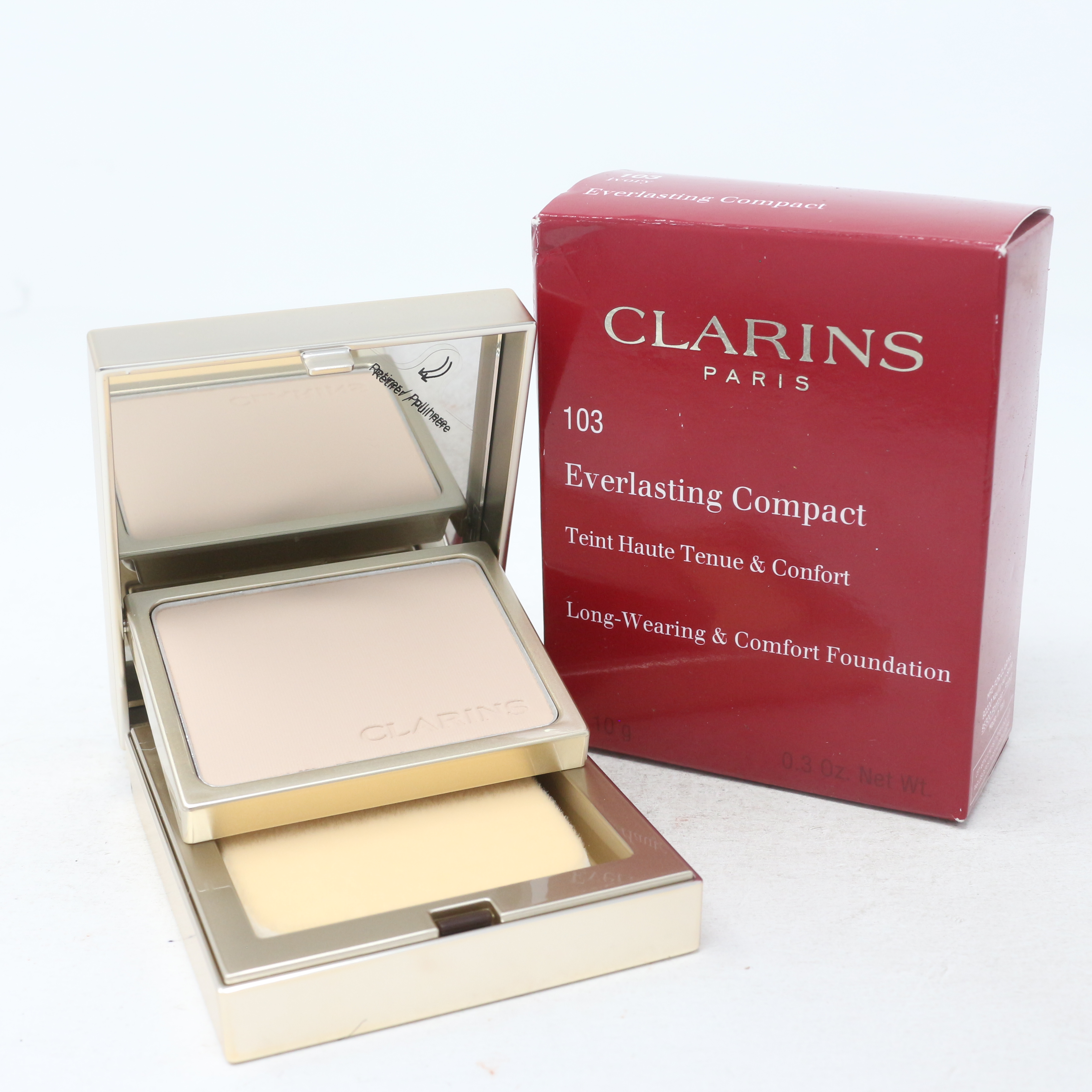 Clarins Everlasting Foundation Compact 0.3oz/10g New With Box eBay