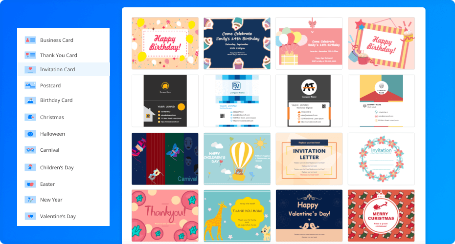 Free Card Maker with Free Templates - EdrawMax