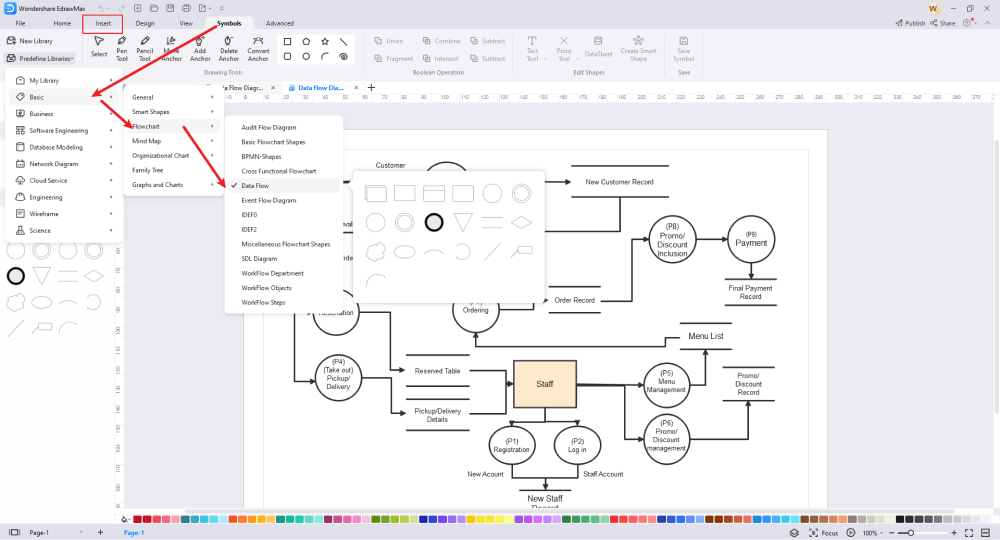 How to Create a Data Flow Diagram in Visio | EdrawMax