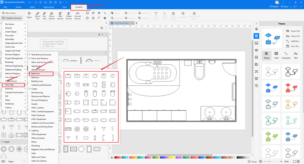 How to Draw a Bathroom Floor Plan EdrawMax