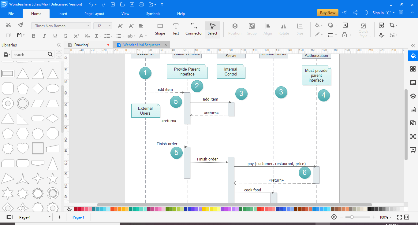 UML Interaction Diagram | EdrawMax