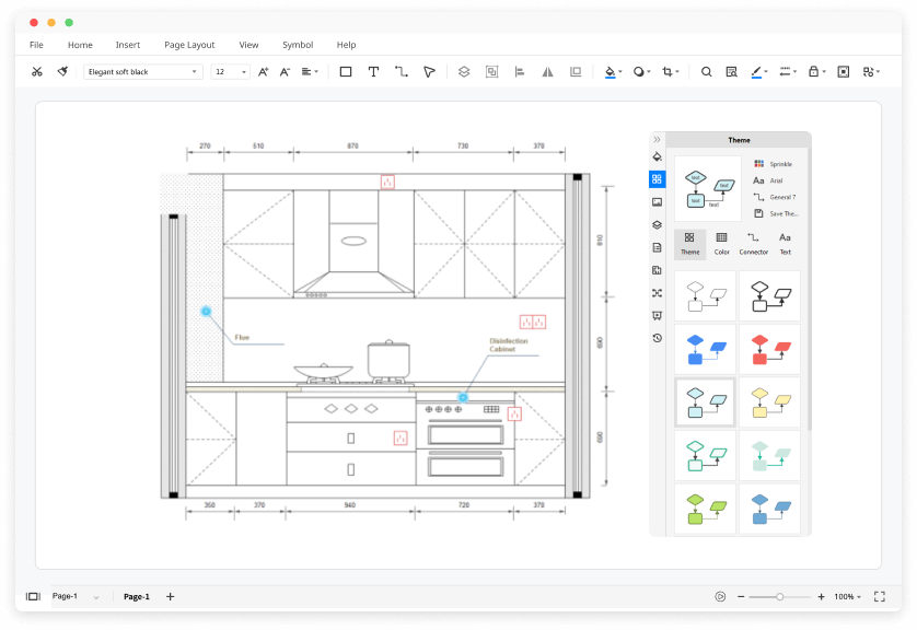 Kostenlose Küchenhöhensoftware mit Vorlagen EdrawMax