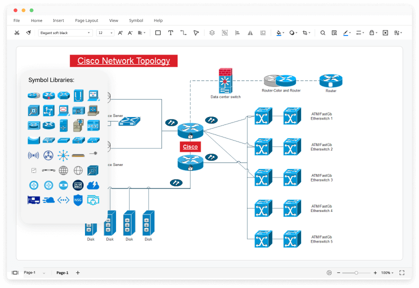 Free Network Diagram Software with Free Templates EdrawMax