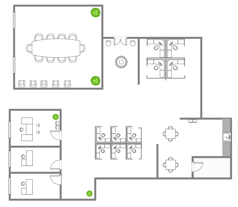 Open Office Floor Plan Layout