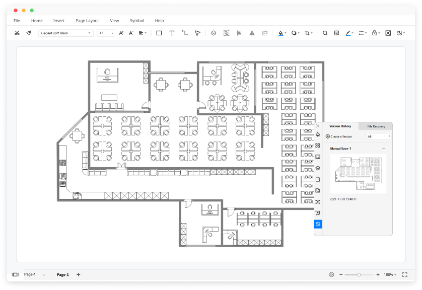Kostenloser Bürolayoutplaner mit kostenlosen Vorlagen EdrawMax