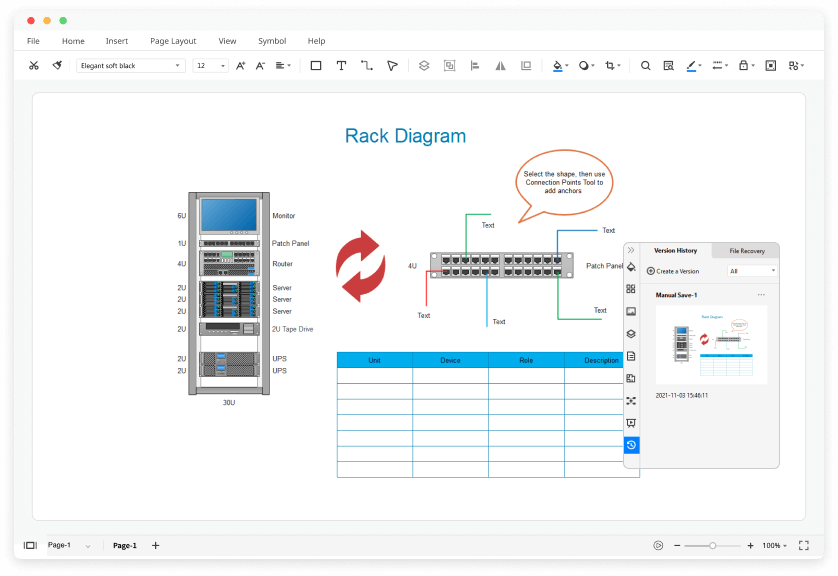Kostenlose RackDiagrammSoftware mit kostenlosen Vorlagen EdrawMax