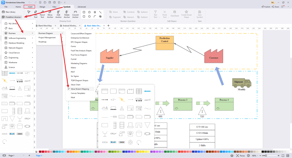 Visio Value Stream Mapping