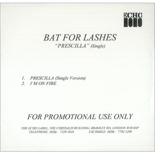 Bat For Lashes Prescilla UK Promo CDR acetate (422930)
