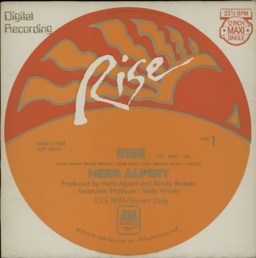 Herb Alpert Rise German 12" vinyl single (12 inch record / Maxisingle
