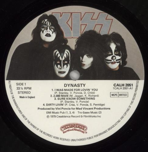 Kiss Dynasty UK vinyl LP album (LP record) (98742)