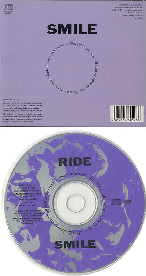 Ride Smile UK CD album (CDLP) (206145)