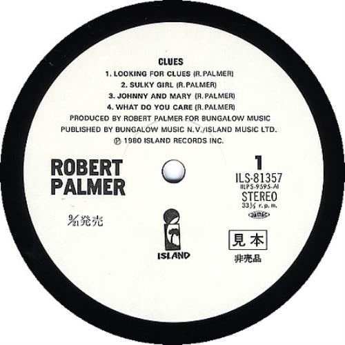 Robert Palmer Clues Japanese Promo vinyl LP album (LP record) (355862)