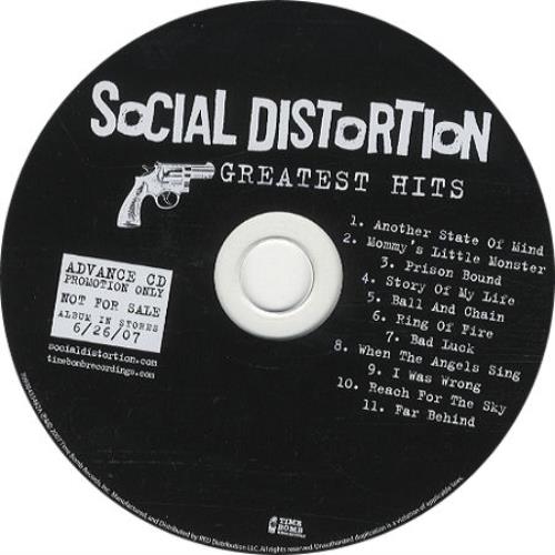 Social Distortion Greatest Hits US Promo CD album (CDLP) (409855)