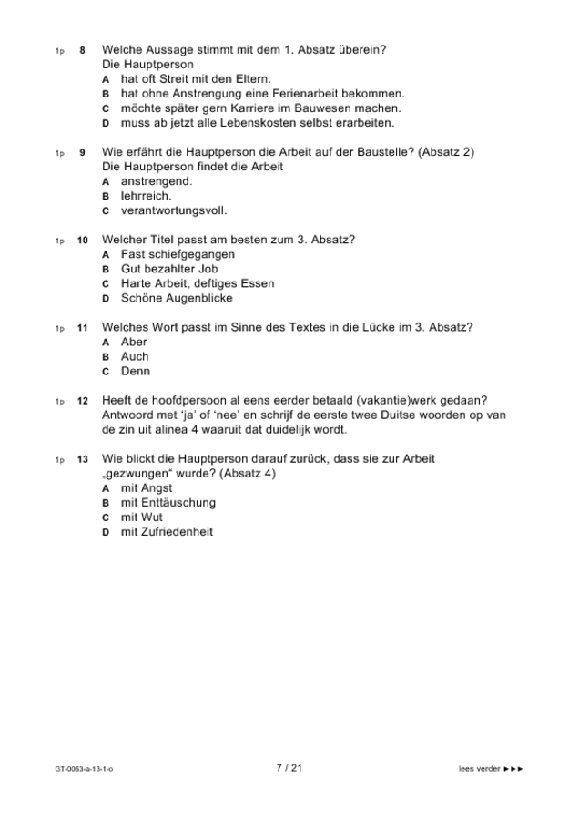 Duits Eindexamens Vmbo Gltl (Opgaven) - Eindexamens.nu - Examens Mavo Rooster Examens 2018 Cito Examens Voorbeeld Examen Examens Duits Eindexamen Vragen Leiden Eindexamen