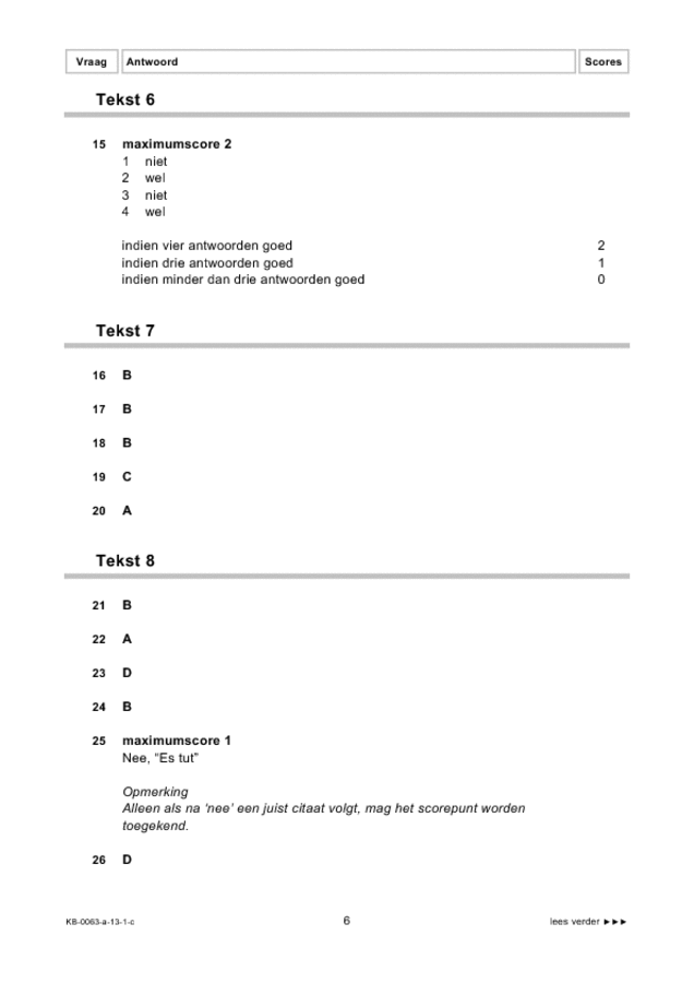 Duits Eindexamen Vmbo Kb (Correctievoorschrift) - Eindexamens.nu - Eindexamen Grieks Oude Examens Havo Eindexamen Frans Vwo Eindexamen Nederlands Vmbo Antwoorden Eindexamen Frans