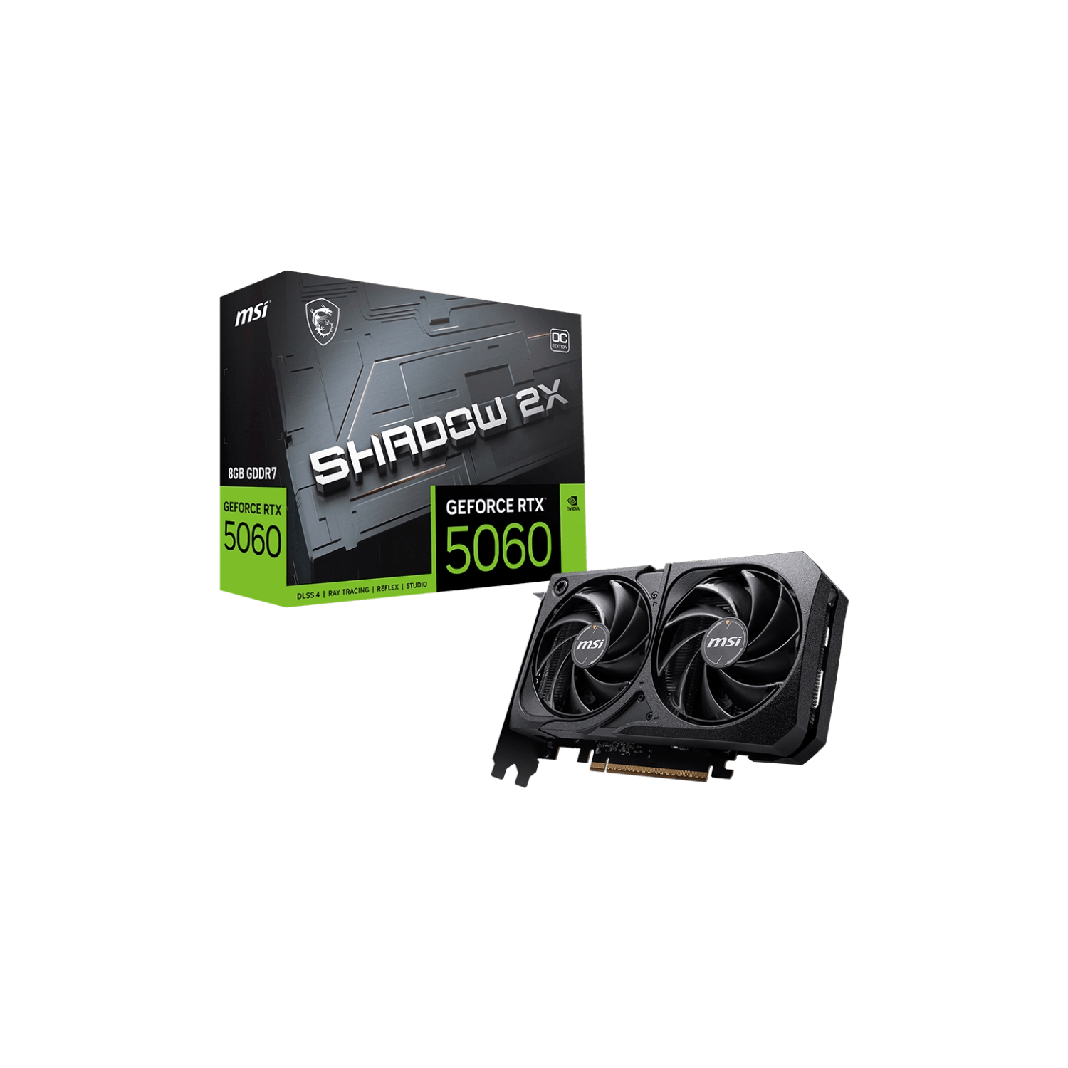 Placa MSI  NVIDIA GeForce RTX 5060 8G SHADOW 2X OC