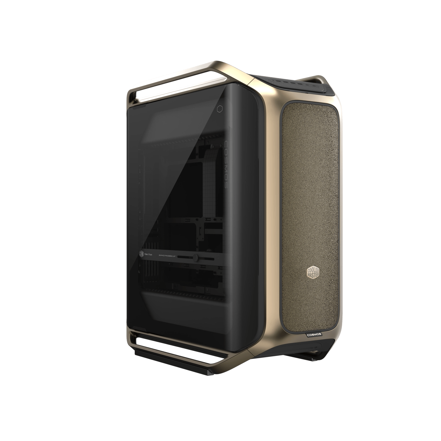 Gabinete Cooler Master Cosmos C700 Full Tower 3 Fans 140mm Tempered Glass Gold s/Fuente