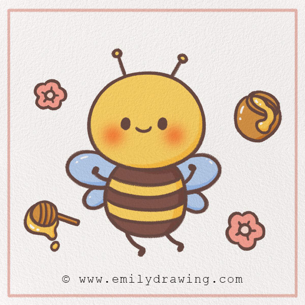 How to Draw a Bee Emily Drawing