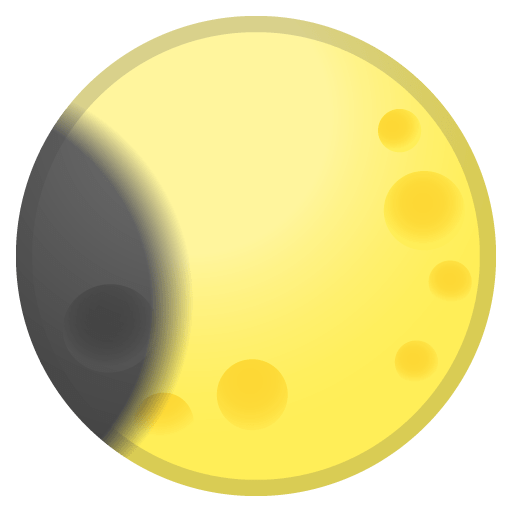 🌘 Luna Menguante Emoji