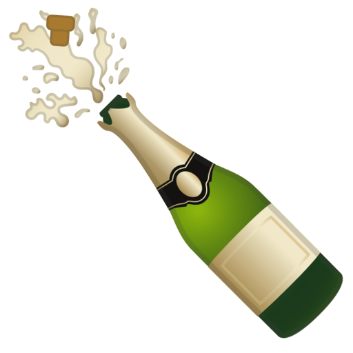 🍾 Flasche mit knallendem KorkenEmoji