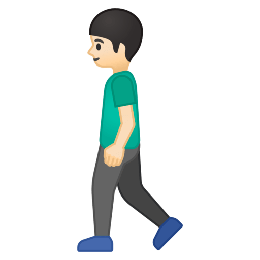 🚶🏻 Person Walking Light Skin Tone Emoji